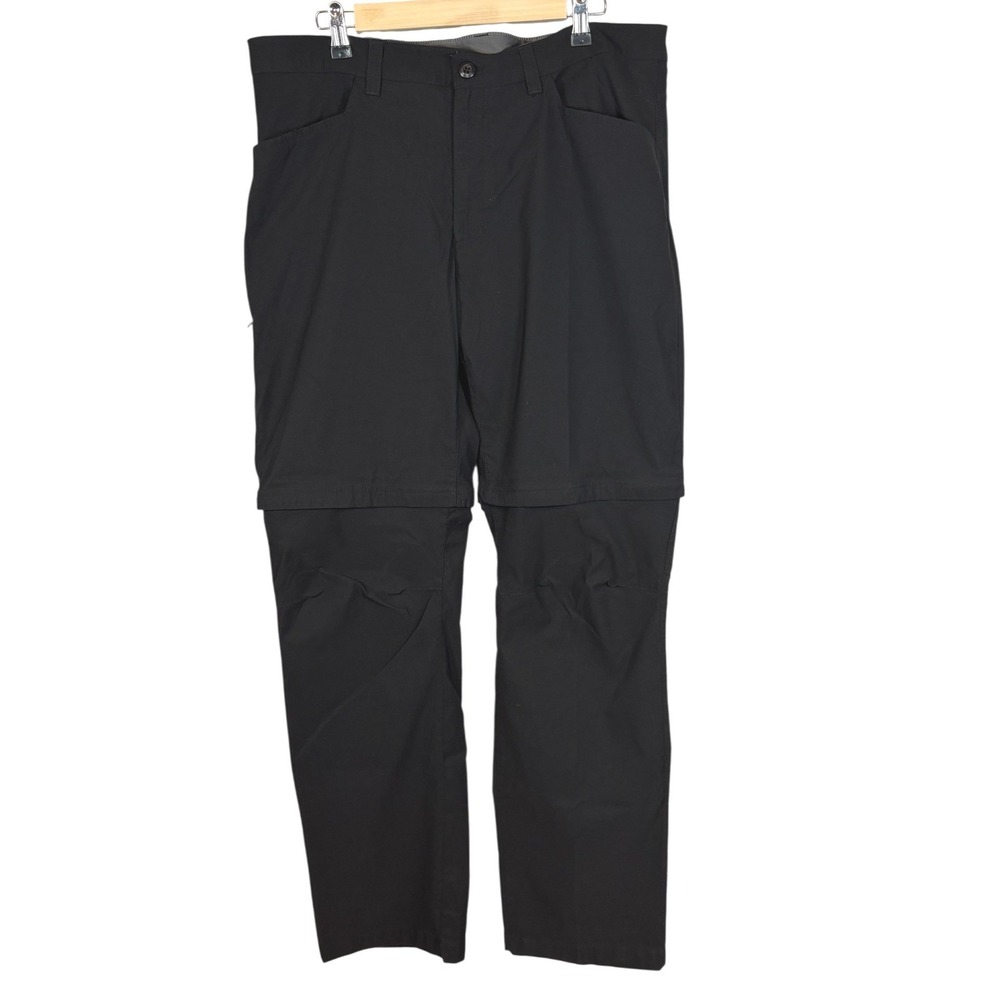Eddie Bauer Mens Convertible Tech Hiking Pants Black 38x34 Zip Off C3153106